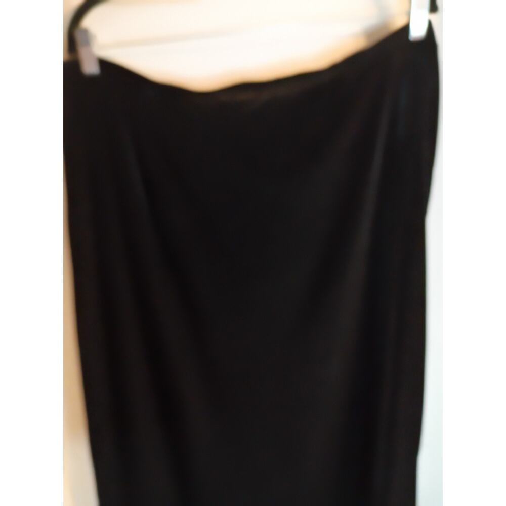 Fashion Bug Black Velvet Maxi Skirt Side Slit Sz 24W Holiday Festival - Picture 2 of 10